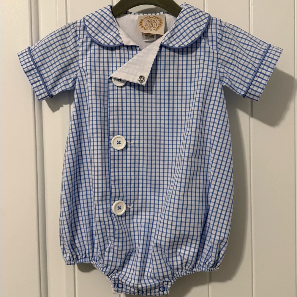 The Beaufort Bonnet Company Blue Checkered One Piece